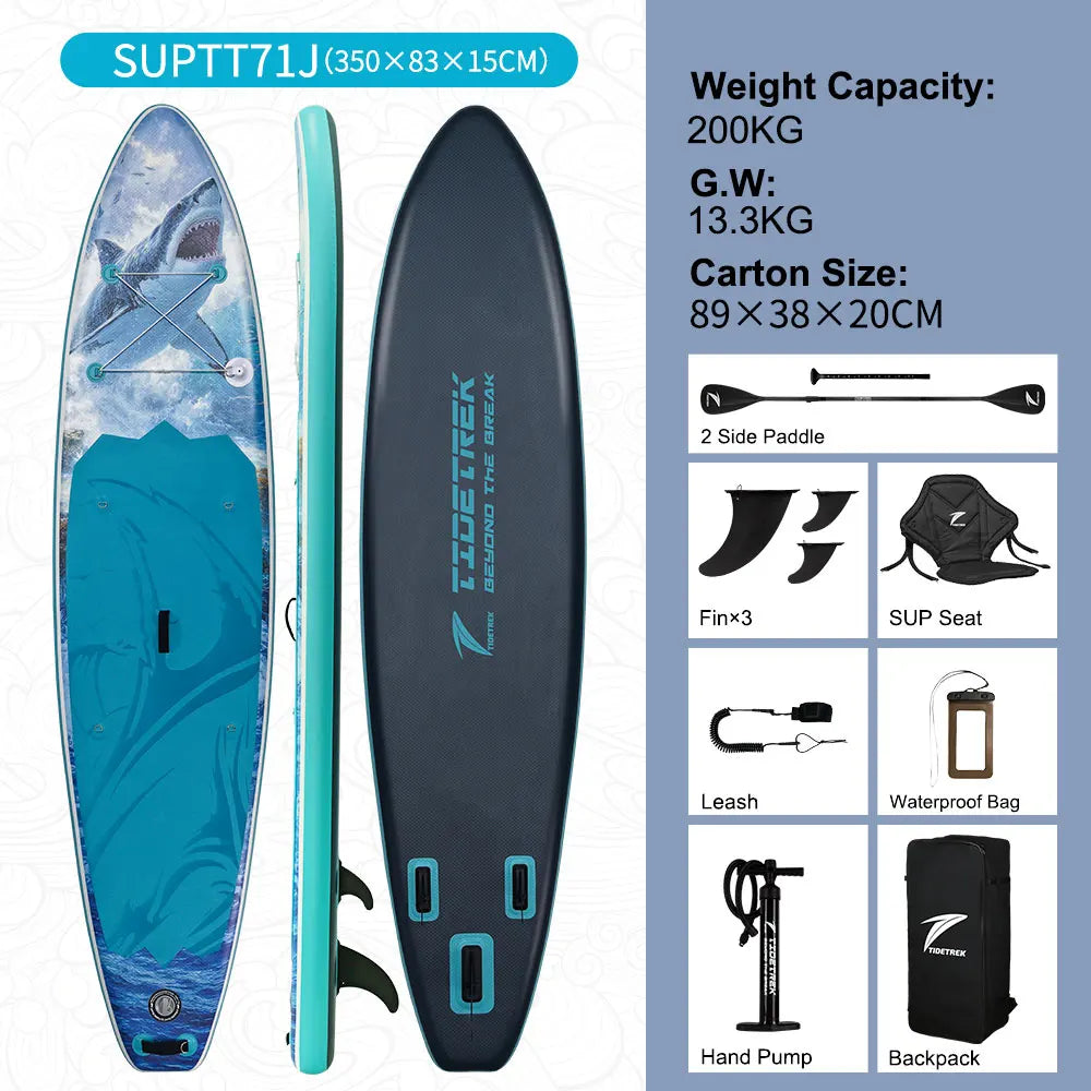 TIDETREK 350cm Custom Waterplay Surfing Drop Stitch Paddle Board Inflatable Stand-Up Tablas Sup Padle Board Surfboard