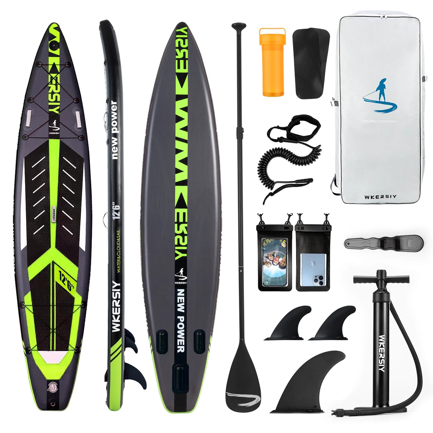 inflatable paddle board 12'6 SUP with accessories for adults paddleboard touring 380cm length stand up paddle board