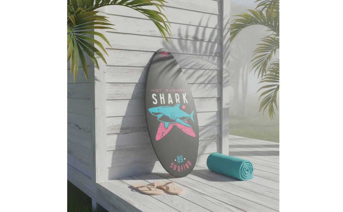 Hard Surfboard Rounded Tail Printed Surfboard Ride Board Stable Ride Water Sport Gear Sturdy
