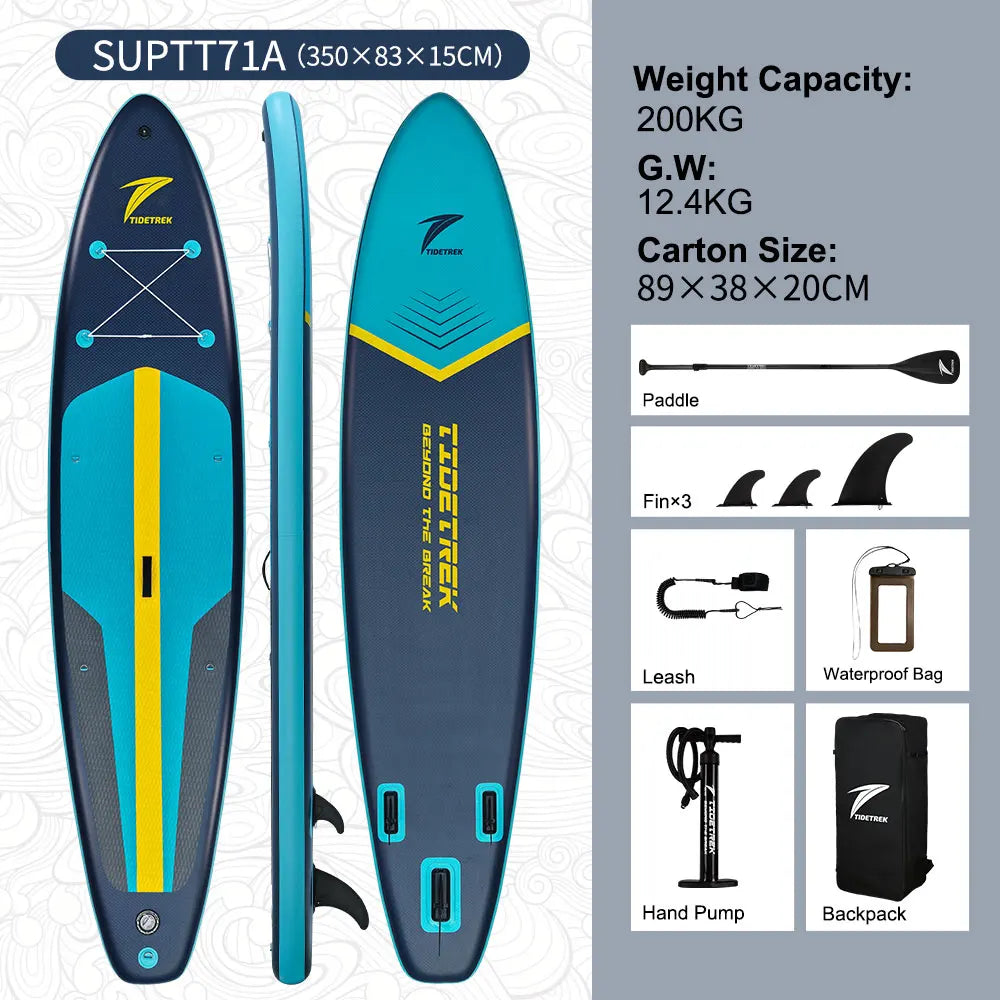 TIDETREK 350cm Custom Waterplay Surfing Drop Stitch Paddle Board Inflatable Stand-Up Tablas Sup Padle Board Surfboard