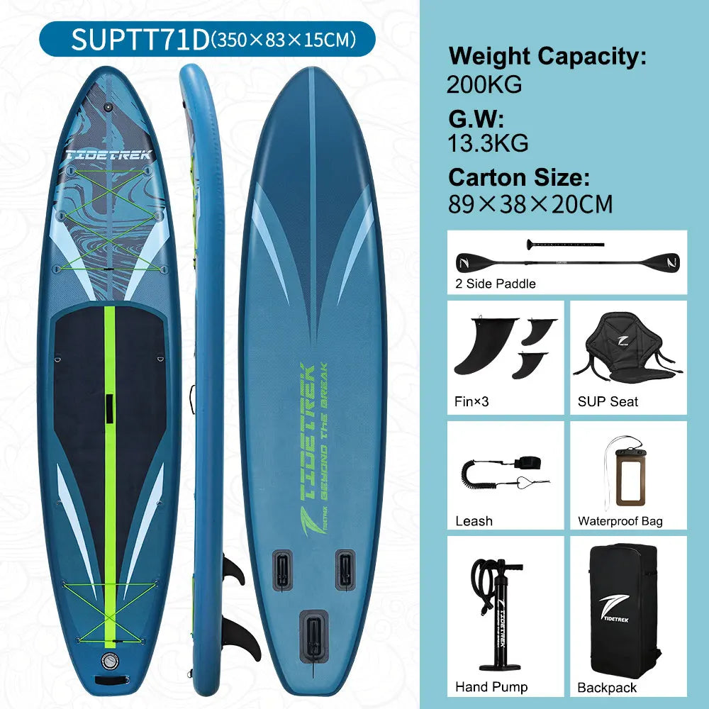 TIDETREK 350cm Custom Waterplay Surfing Drop Stitch Paddle Board Inflatable Stand-Up Tablas Sup Padle Board Surfboard