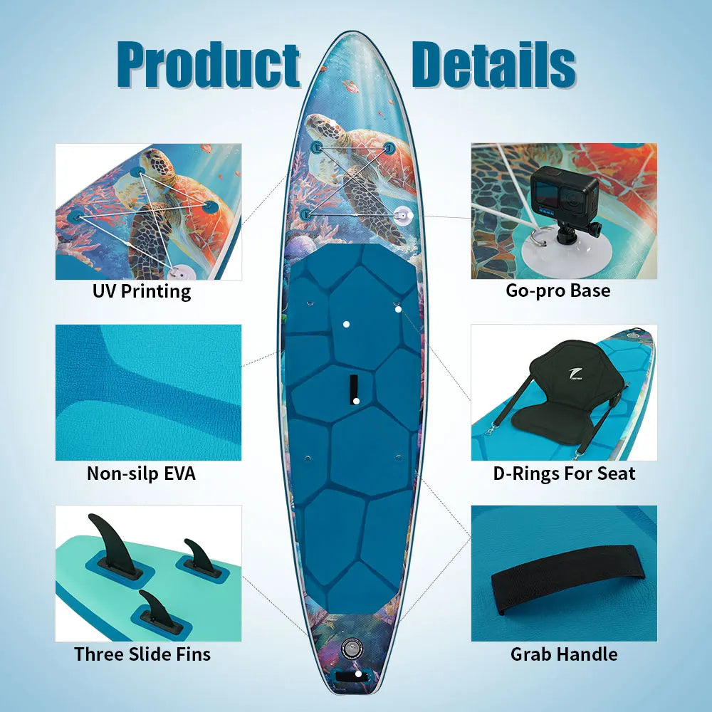 TIDETREK 350cm Custom Waterplay Surfing Drop Stitch Paddle Board Inflatable Stand-Up Tablas Sup Padle Board Surfboard