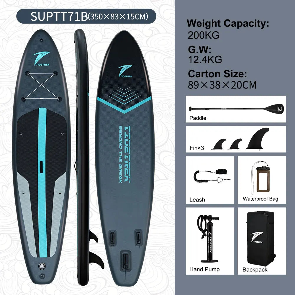 TIDETREK 350cm Custom Waterplay Surfing Drop Stitch Paddle Board Inflatable Stand-Up Tablas Sup Padle Board Surfboard