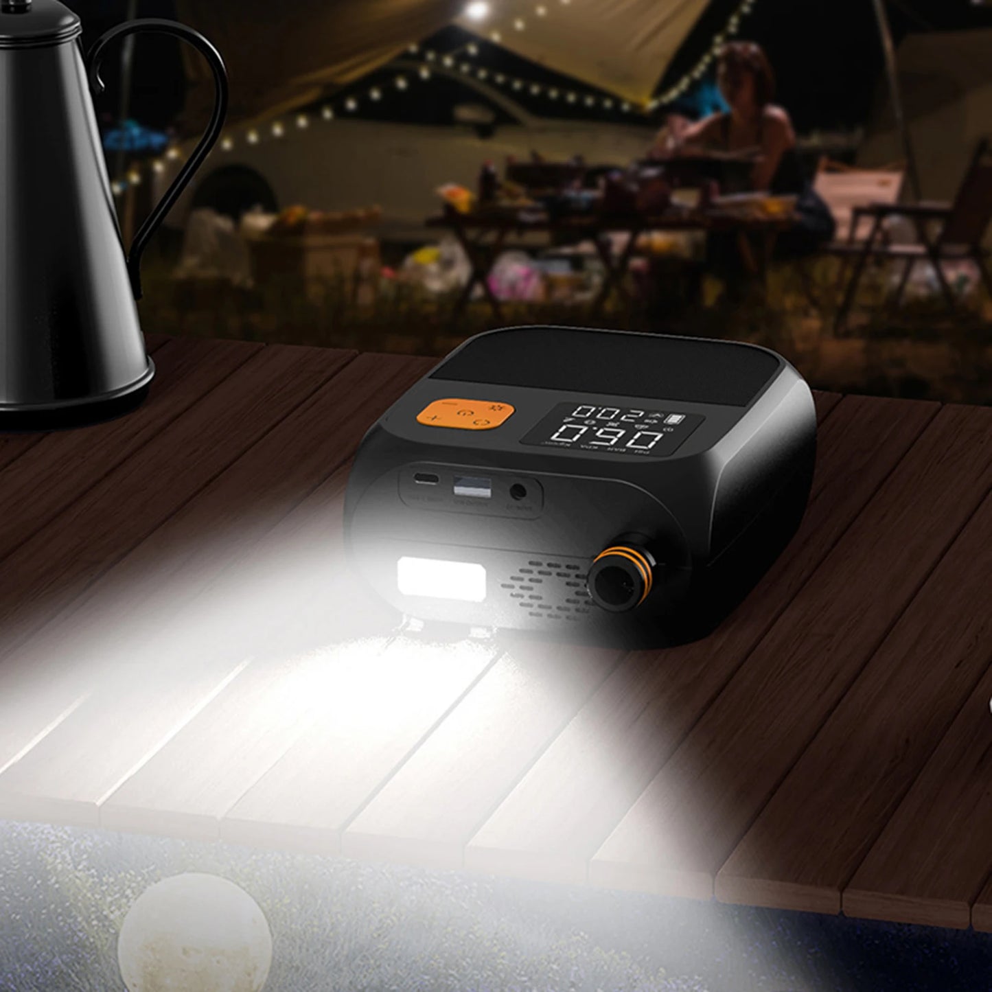 Electric SUP Air Pump 25PSI Inflation Paddle Board Pump Portable Rechargeable Pump for Tent Mattress Boat Kayak Accessories