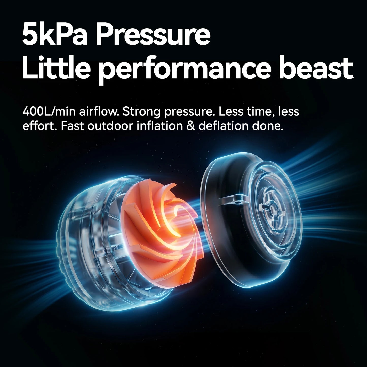 Qunature Air Pump Inflatable Lightweight 5kpa Mini Air Pump Camping Self Inflating Mat Tube Pump Strong Air Pressure