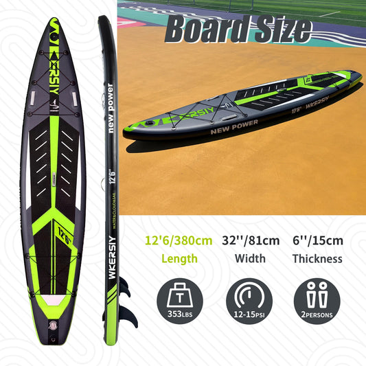 inflatable paddle board 12'6 SUP with accessories for adults paddleboard touring 380cm length stand up paddle board