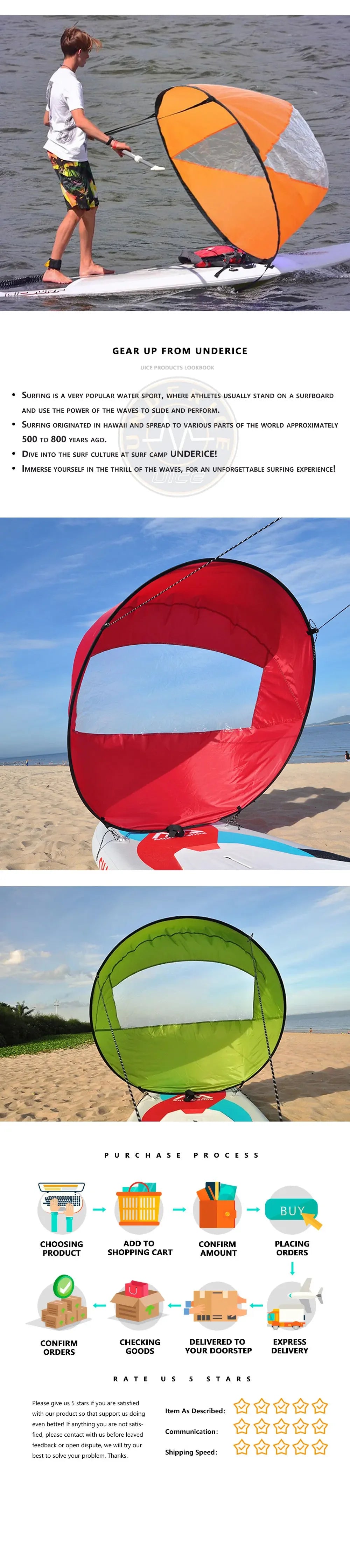42Inch SUP Board Wind Sail Kayak Rowing Paddles Surfboard Padel Surf Water Sports Boat Surfing Accessories