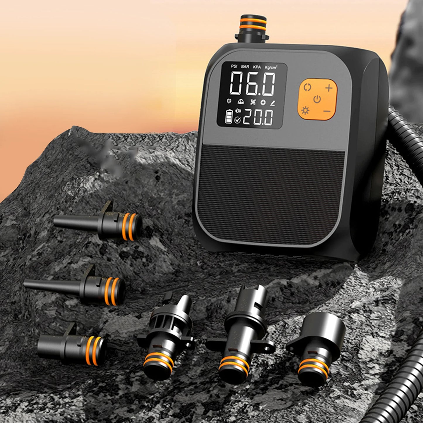 Electric SUP Air Pump 25PSI Inflation Paddle Board Pump Portable Rechargeable Pump for Tent Mattress Boat Kayak Accessories