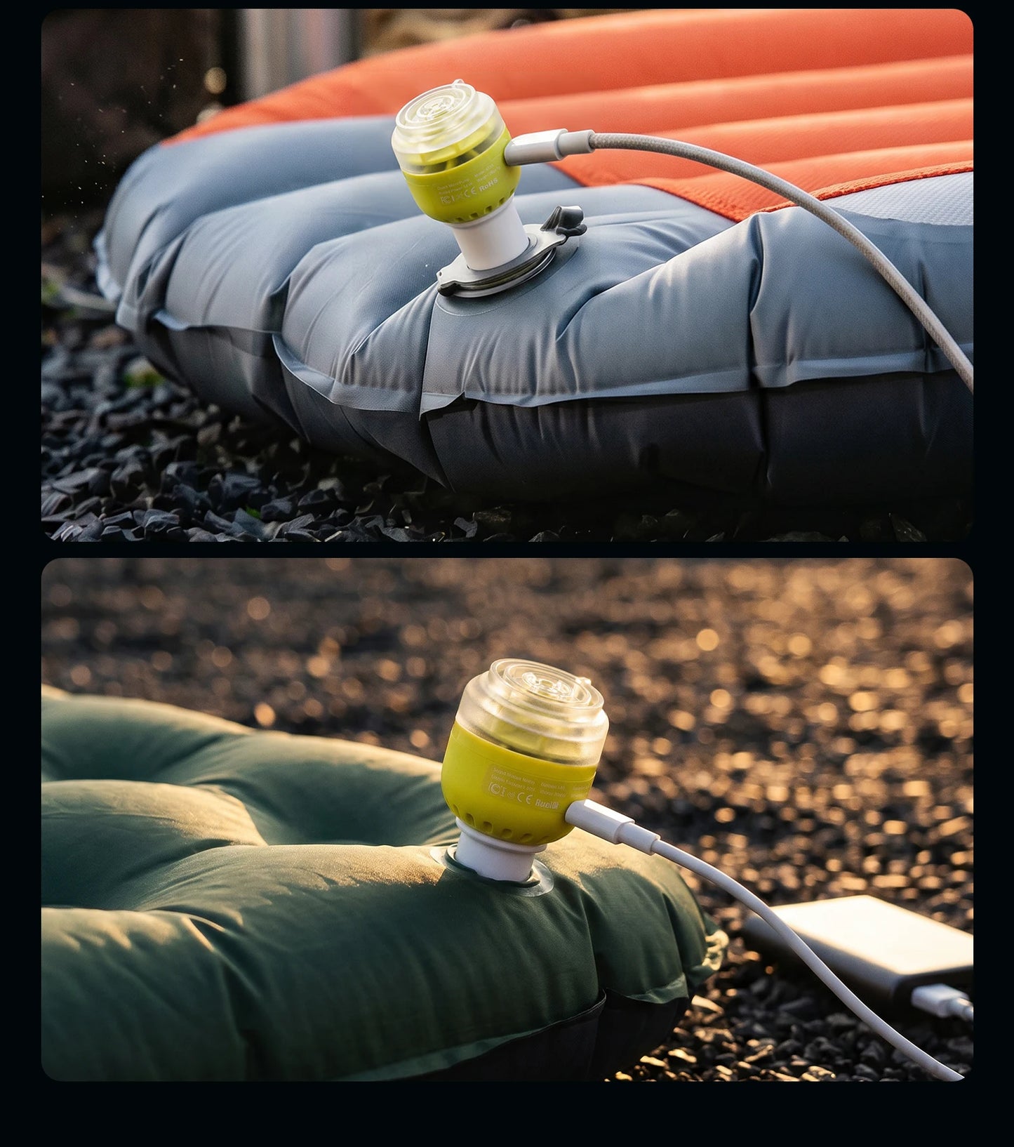 Qunature Air Pump Inflatable Lightweight 5kpa Mini Air Pump Camping Self Inflating Mat Tube Pump Strong Air Pressure