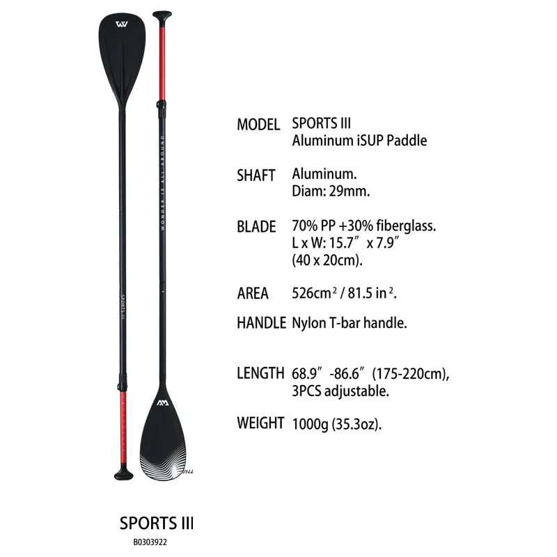 AquaMarina/ SUP paddle surfing aluminum alloy paddle fiberglass double use paddle DUAL TECH kayak oar inflatable boat sup