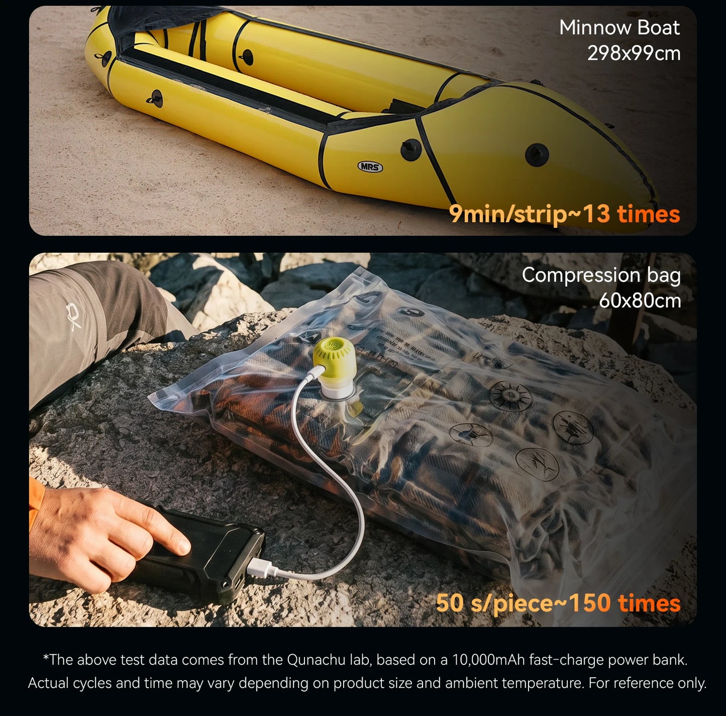 Qunature Air Pump Inflatable Lightweight 5kpa Mini Air Pump Camping Self Inflating Mat Tube Pump Strong Air Pressure