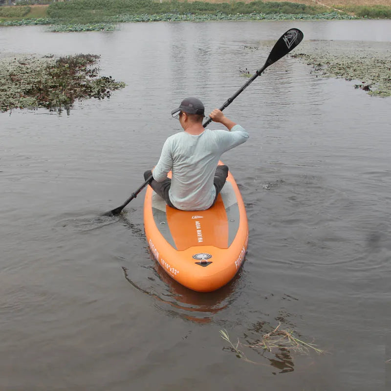 AquaMarina/ SUP paddle surfing aluminum alloy paddle fiberglass double use paddle DUAL TECH kayak oar inflatable boat sup