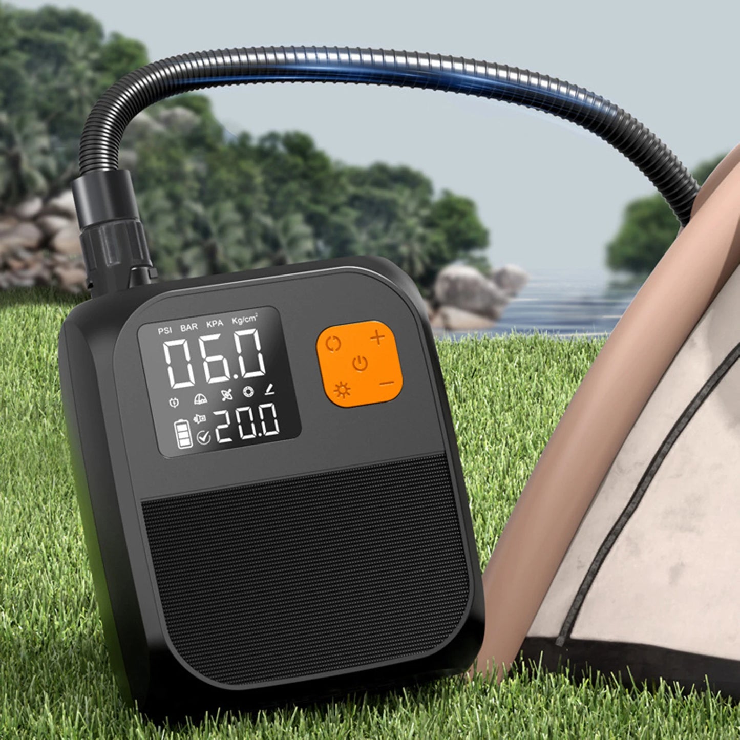 Electric SUP Air Pump 25PSI Inflation Paddle Board Pump Portable Rechargeable Pump for Tent Mattress Boat Kayak Accessories