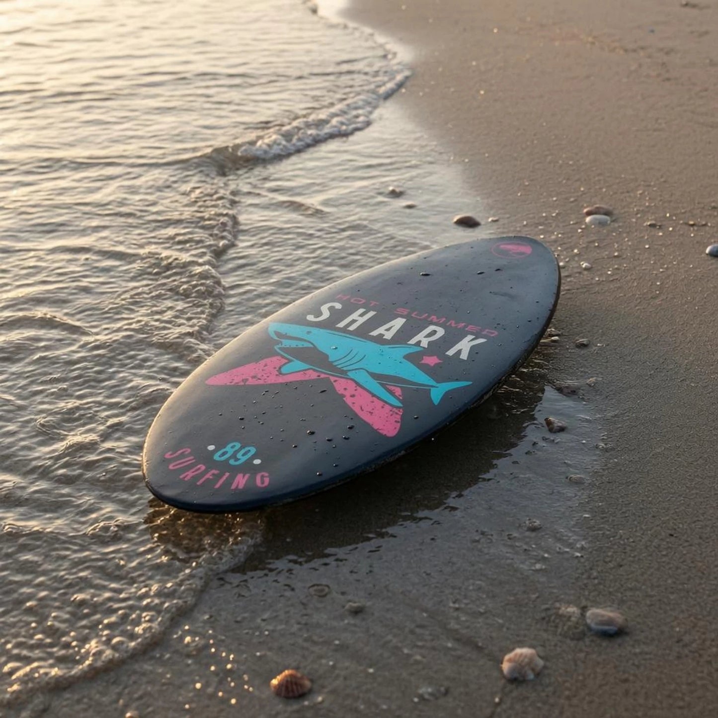 Hard Surfboard Rounded Tail Printed Surfboard Ride Board Stable Ride Water Sport Gear Sturdy