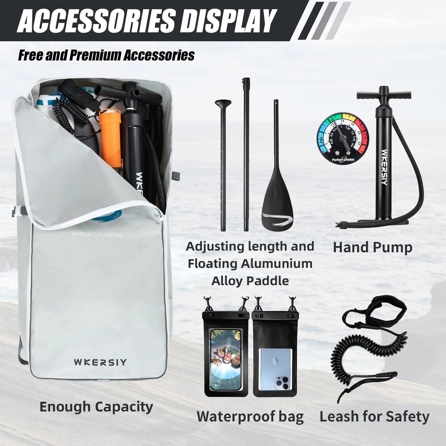 inflatable paddle board 12'6 SUP with accessories for adults paddleboard touring 380cm length stand up paddle board
