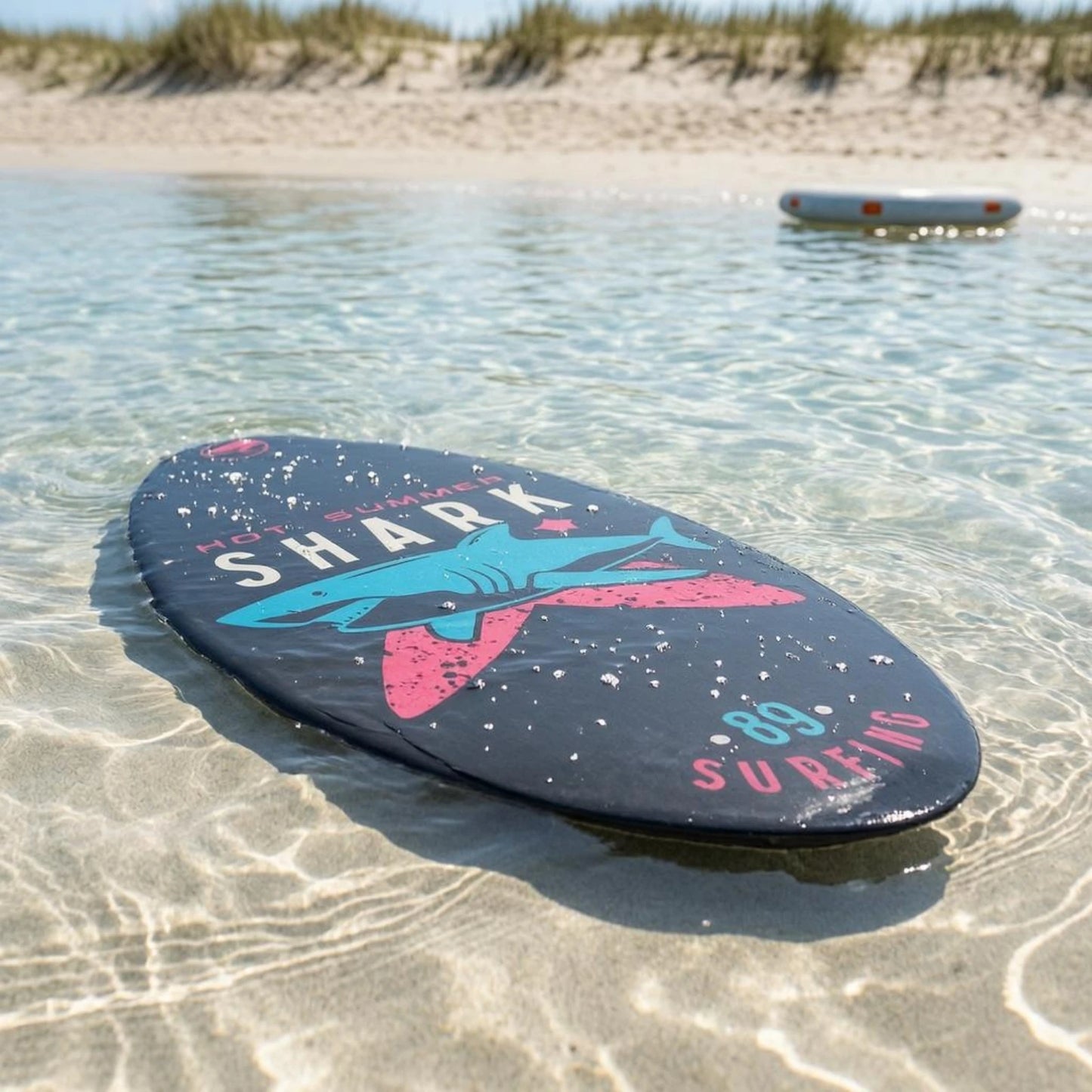 Hard Surfboard Rounded Tail Printed Surfboard Ride Board Stable Ride Water Sport Gear Sturdy